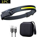 USB Rechargeable LED Head Lamp with built-in 1200mah battery .