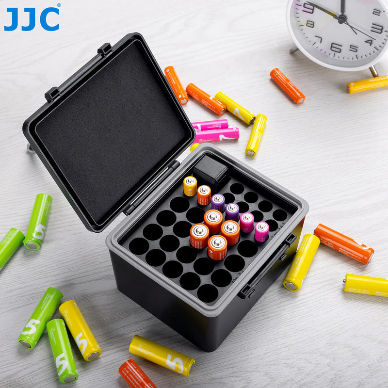 JJC Multi Slot Waterproof Battery Case for 18650/ AA/ AAA Batteries And Tester..