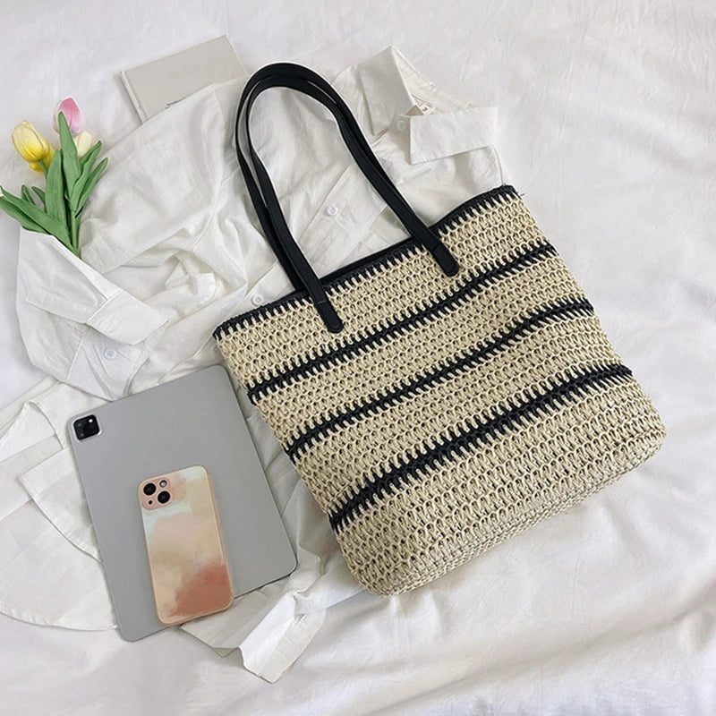 Women's Classic Straw Woven Beach Bag