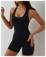 Women's Sleeveless One-piece Jumpsuit Fitness Bodysuit