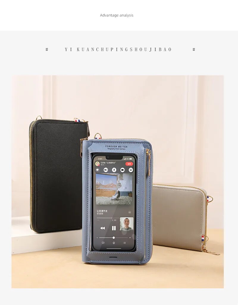 Women's Crossbody Touch Screen Cell Phone Purse.