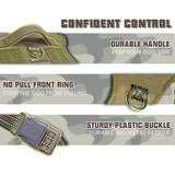 Durable Military-Style Vest with Reflective Straps & Secure Control Handle Dog Harness