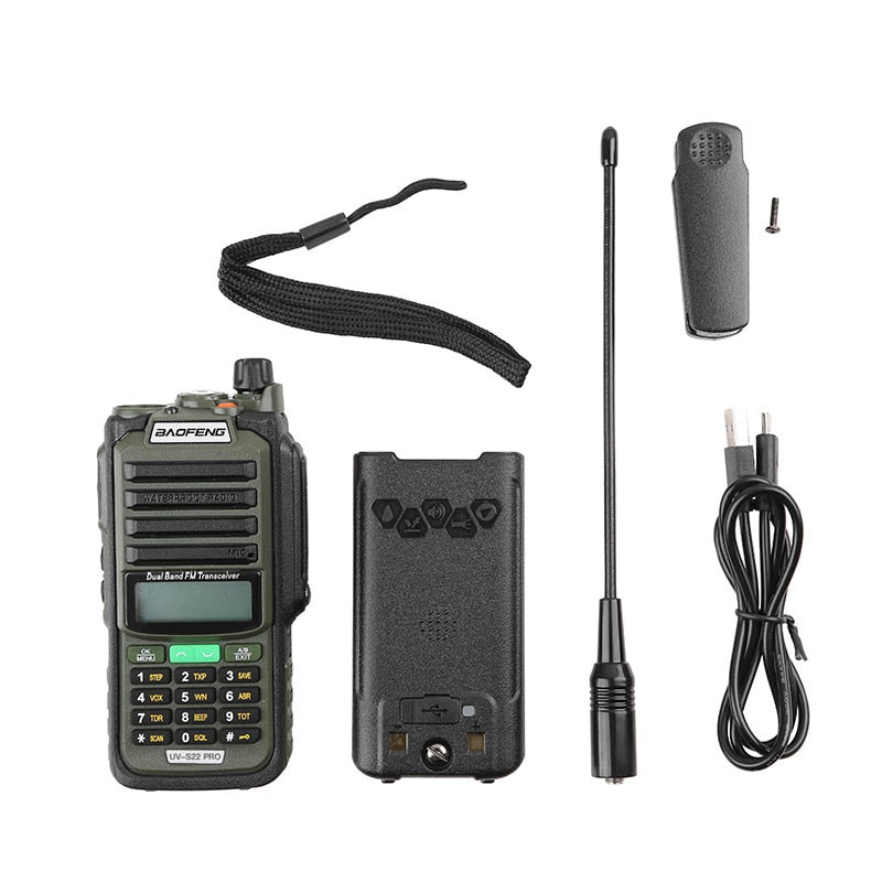 Baofeng UV S22 PRO V2 IP68 Walkie Talkie Dual Band 136-174/400-520MHz Ham Radio Upgraded Of UV9R UV5R Pro 50KM Range