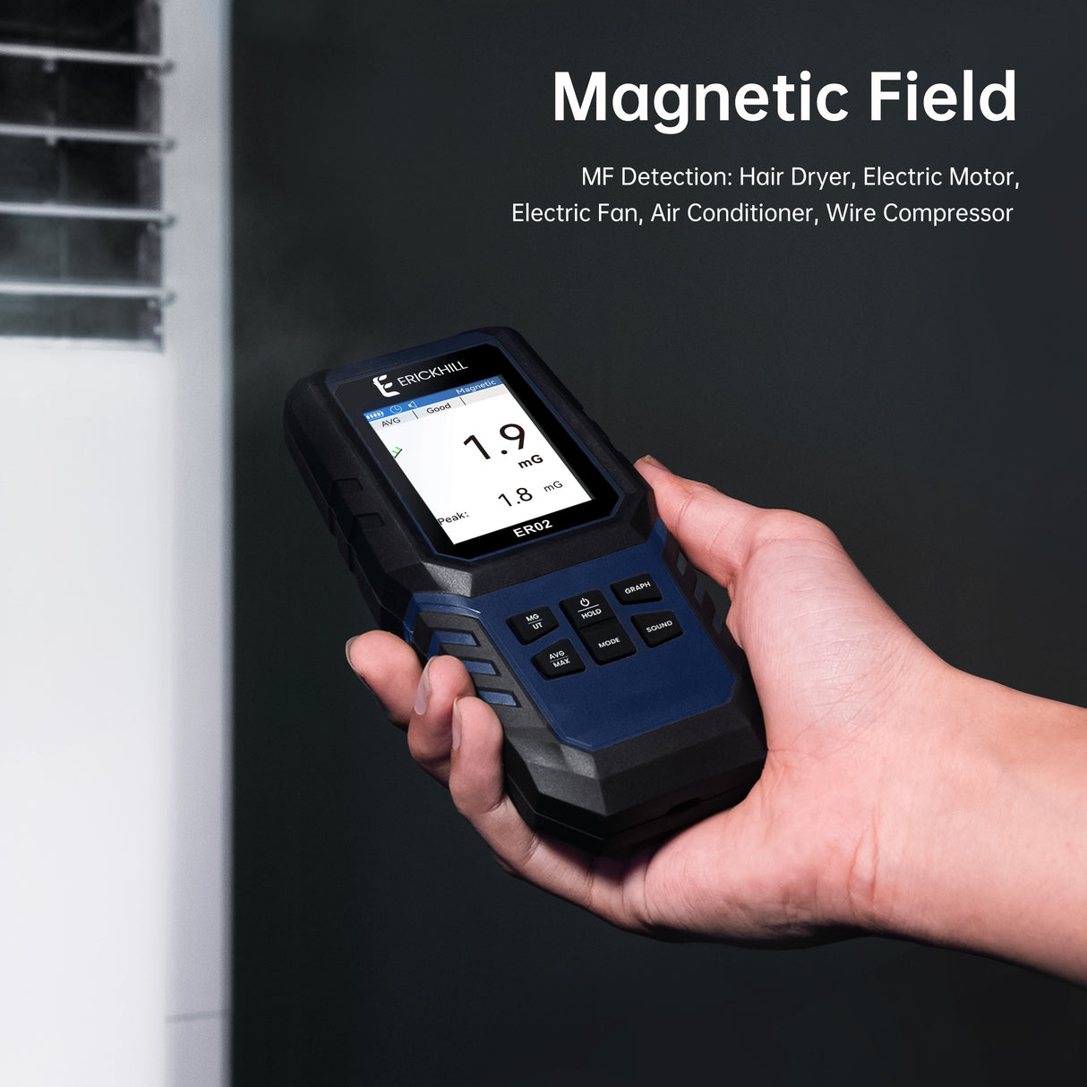 Rechargeable EMF Meter Electromagnetic Field Radiation Detector.