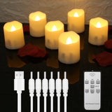 6/24Pcs Flameless LED Battery Powered Candles.