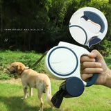 Automatic 5M Retractable Dog Leash For Small-Medium Pets With Bag Holder