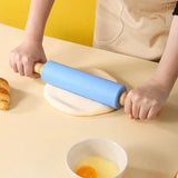 Silicone Non-Stick Rolling Pin With Plastic OR Wooden Handle. Pas