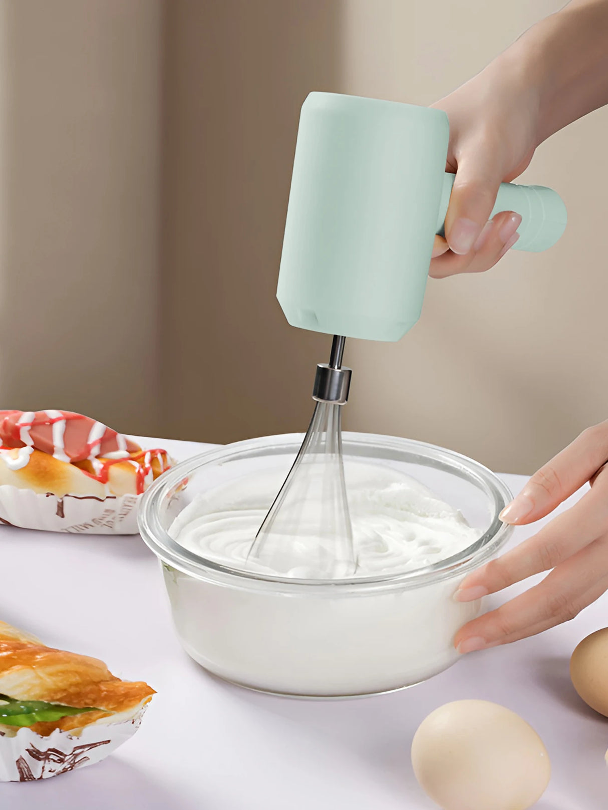 1Pcs Electric Portable 3-speed Whisk