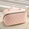 Travel Organizer Leather Bag With Storage Pouch.