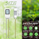 3 in 1 Digital LCD Soil Tester For PH/Moisture/Temperature With Backlight for House And Garden