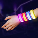 LED Light Up Wristbands With Fast Or Slow Flashing Lights.