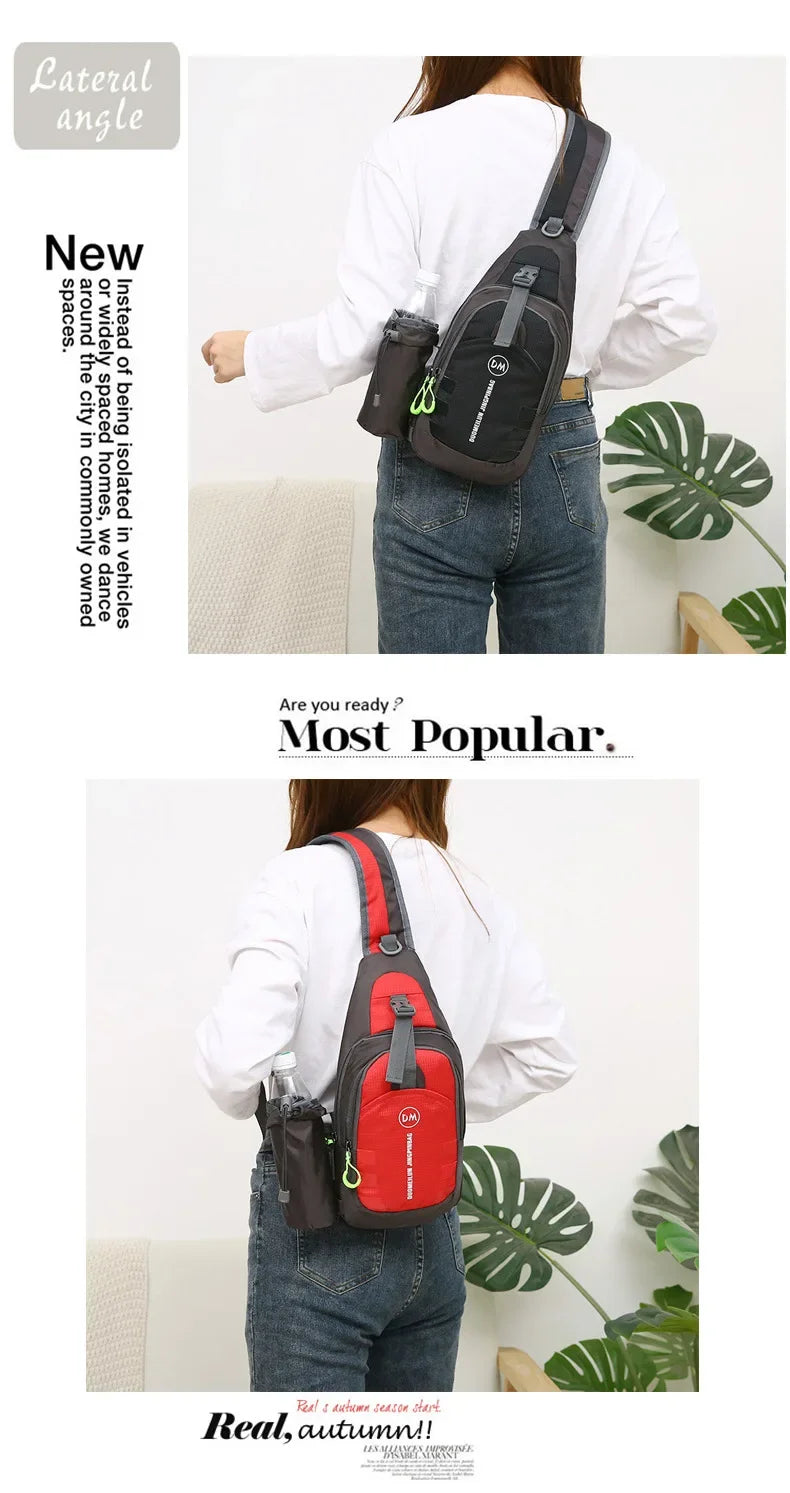 Fashion Men Women Handbag Sport Belt Waist Pack Pouch Shoulder Bag Water Bottle Holder Bag for Running Jogging Hiking
