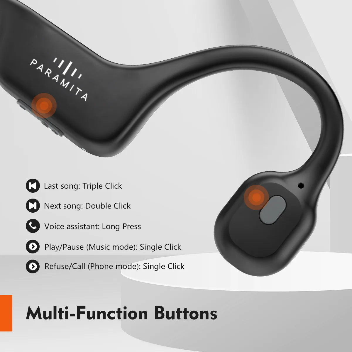 DG08 Bone Conduction Waterproof/Wireless Bluetooth Headset with MIC BT 5.3