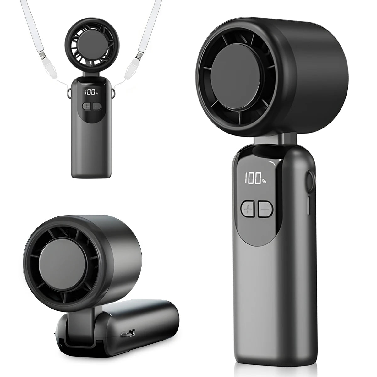 USB Rechargeable Foldable  Handheld Turbo Fan