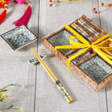 Ceramic Sushi Dish With Chopsticks And Holder