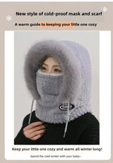Winter Plush Warm Thick Hood with Scarf