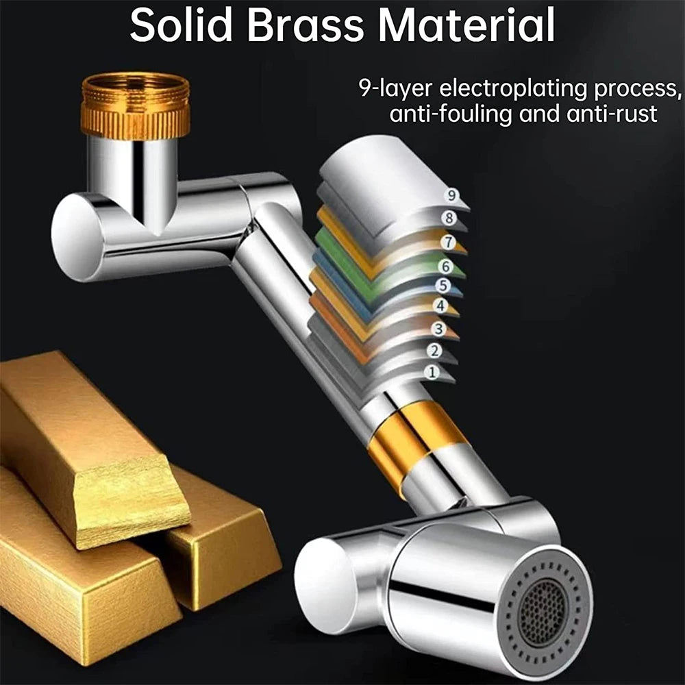 Metal 1440° Rotatable Extension 2 Mode Faucet Sprayer