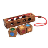 Wood Color Brain Teaser Cubes For Adults and Children