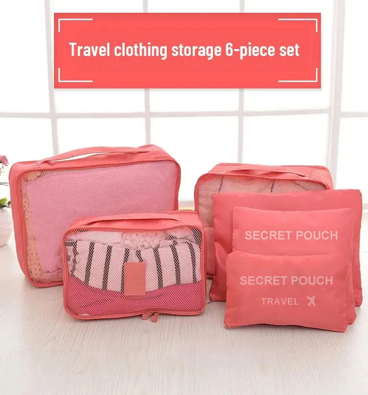 Men And Women's 6pcs Multifunction Waterproof Packing Cubes