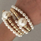Bohemia Minimalist Faux Pearl Elastic Bracelet