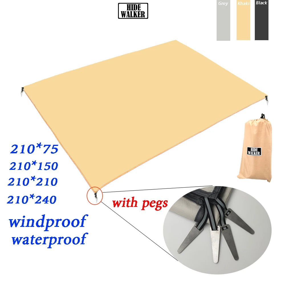 Ultralight Pocket Size Waterproof Tent Ground Sheet With Stakes