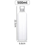 300-1000ML Transparent Glass Water Bottle