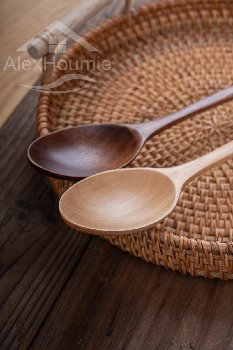 6 Piece  9 Inch Bamboo Mixing Spoons