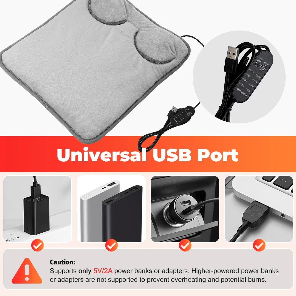 Electric Foot Warmer With 4 Temperatures and 4 Timer Settings