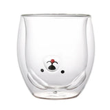 JUSTINLAU Creative Glass Double Wall Insulated Animal Mug