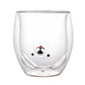 JUSTINLAU Creative Glass Double Wall Insulated Animal Mug