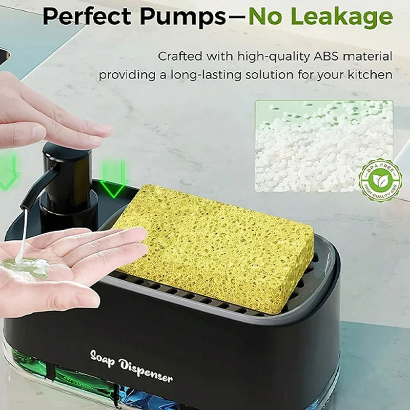 Dish Soap Dispenser with Sponge For Kitchen's