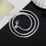 Men Or Women's 40-75cm 925 Sterling Silver 1MM/2MM/3MM solid Snake Chain