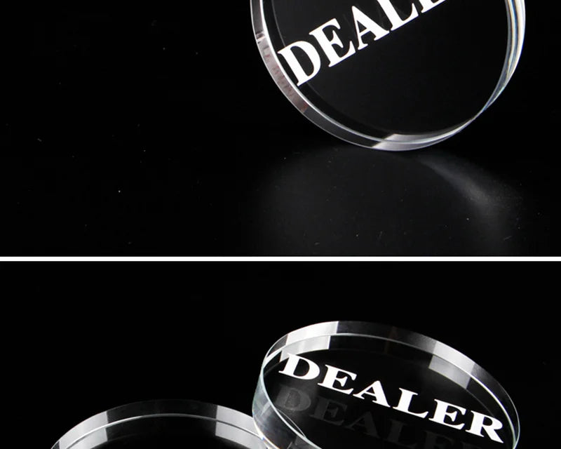 Texas Holdem Crystal DEALER Poker Chips