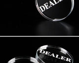 Texas Holdem Crystal DEALER Poker Chips