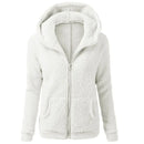 Women 's Winter Lamb Fleece Hoodies With Zipper