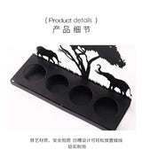 Metal Black Luminous Decoration Candle Holder