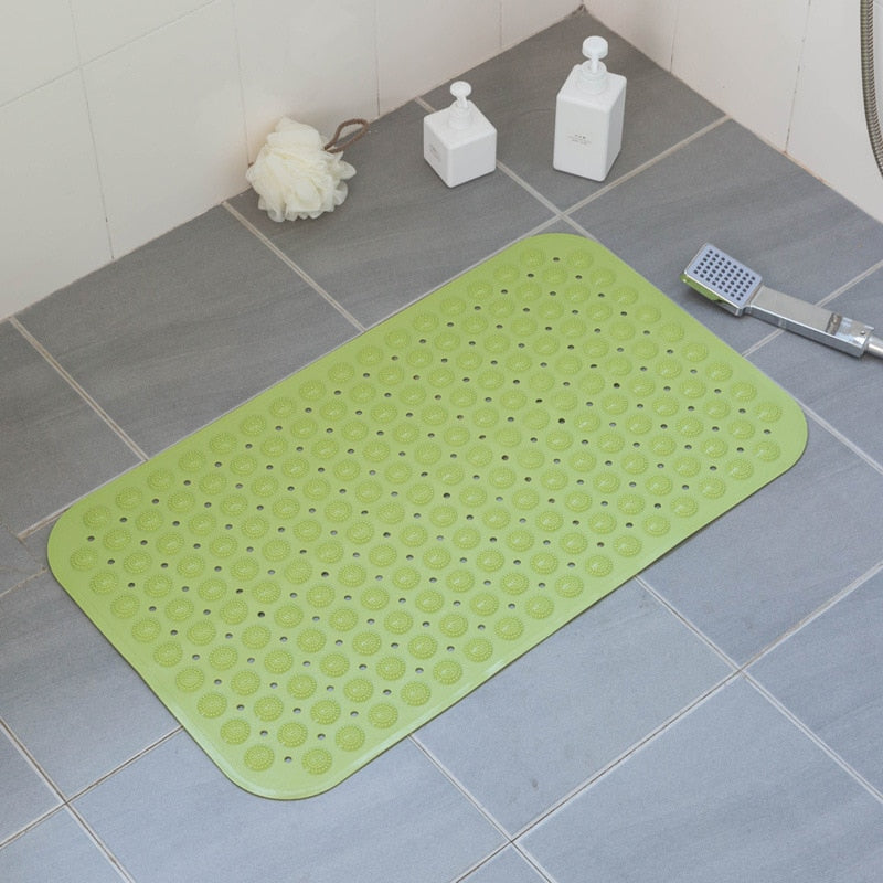 1PC PVC  Rectangle Soft Suction Cup Non-slip Bathtub Mats.