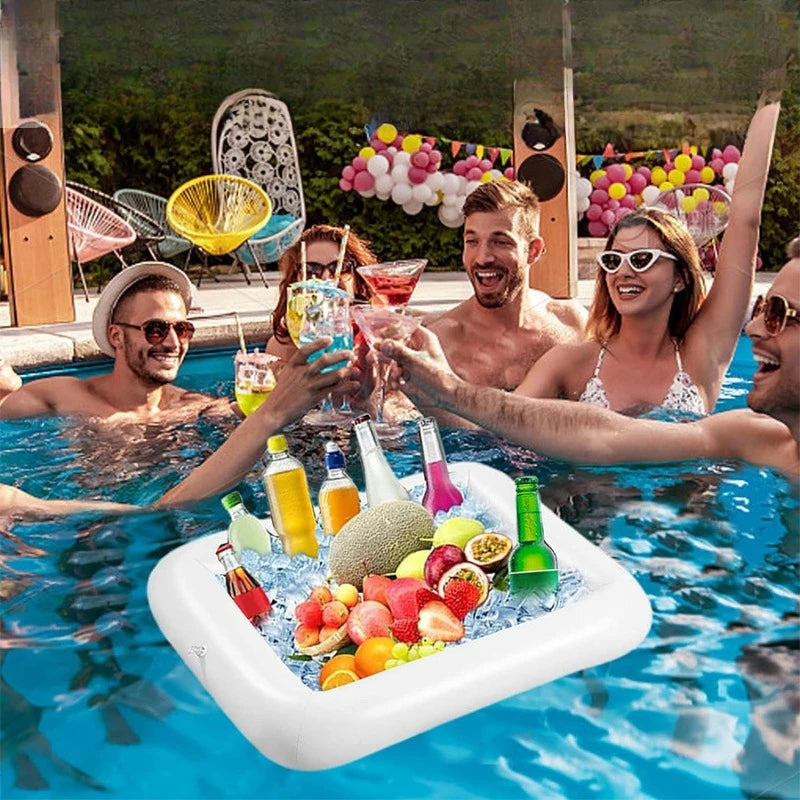 1p Inflatable Food Tray/Ice Bar For Swimming Pools