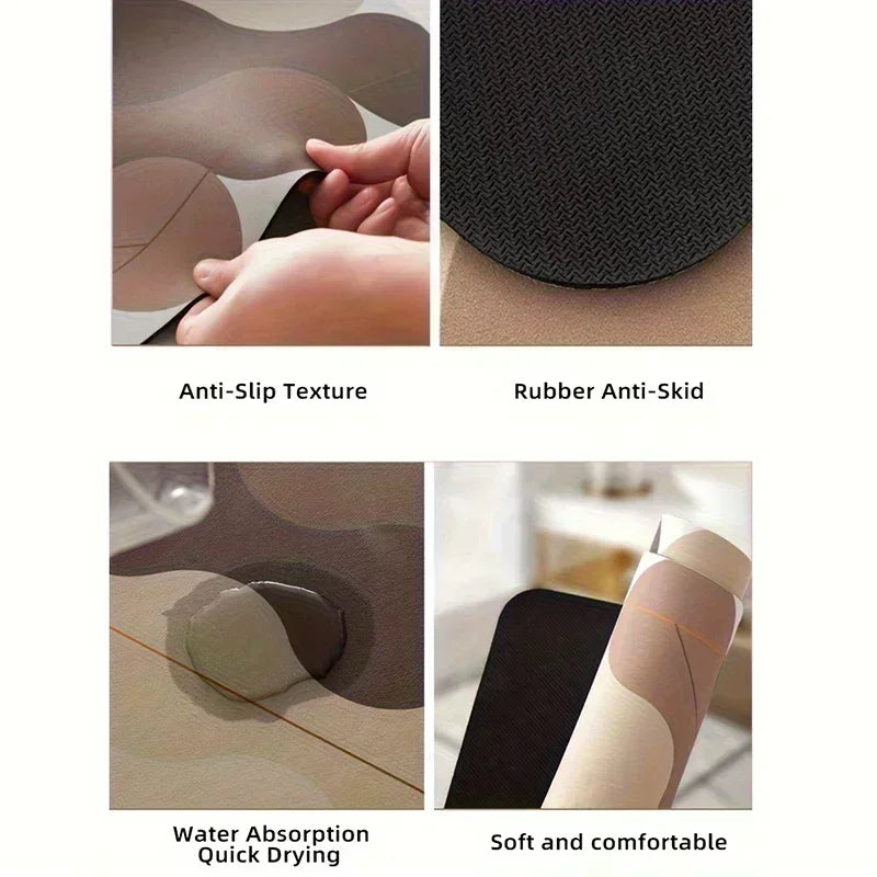 Absorbent Non-Slip Rubber Sole Coffee Machine Drip Mat
