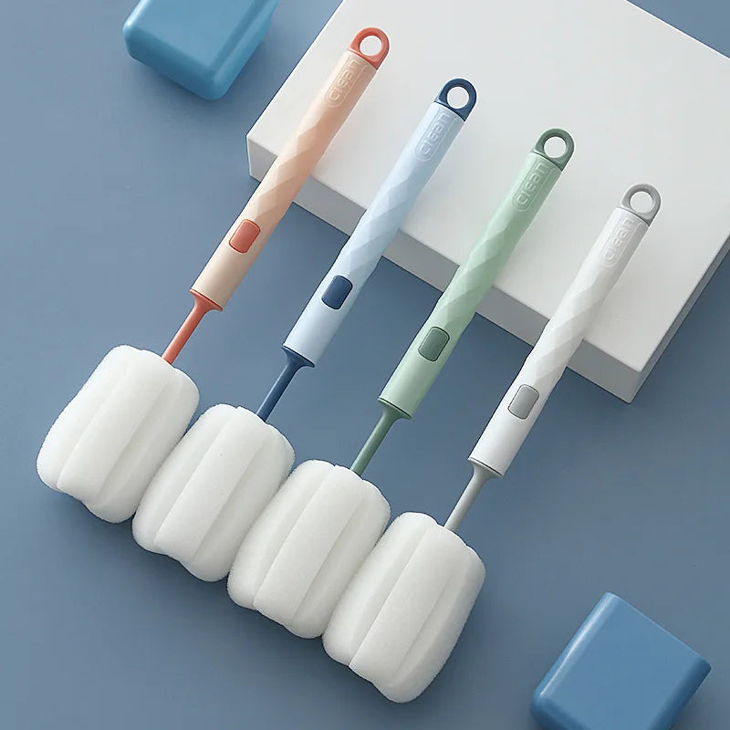 Long Handle Soft Sponge Bottle Brush