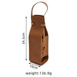 PU Leather Double Layer Reusable Wine Bag