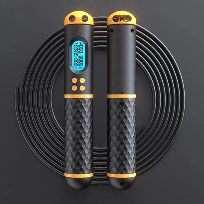 2 In 1 Multifunction Non-Slip Handle Skipping Rope With Digital Counter For Jumping and Calorie Count