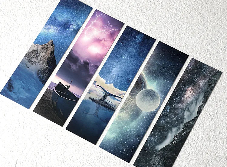 30 Pcs/Set Wandering Stars Series Paper Bookmark