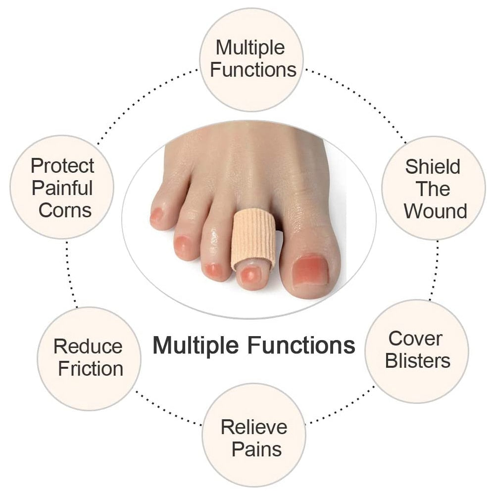 Fabric Tube Toe Separator For Foot Care and Medication Applicators.