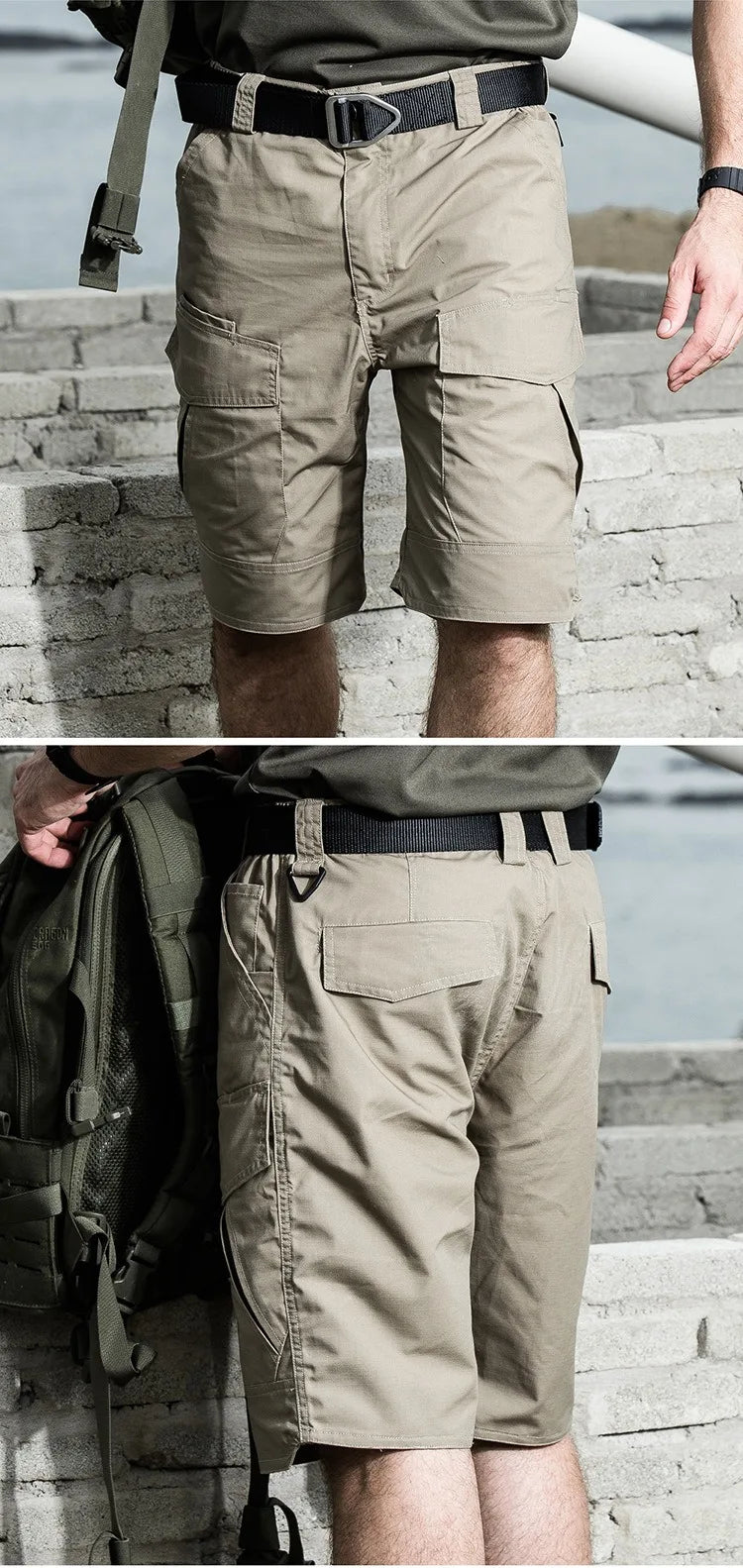 Men's Casual Multiple Pockets Cargo Shorts