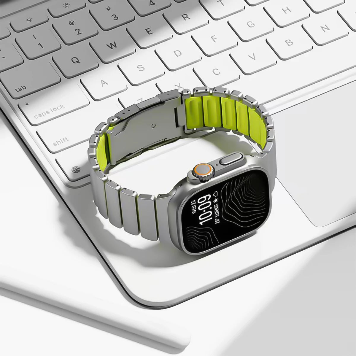 Luxury Titanium Strap for Apple Watch Ultra 3/2 49mm Series 11 10 46mm 45mm 44mm 42mm Or Silicone Bracelet For iwatch 9 8 7 6 SE 5