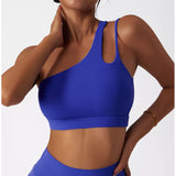 Single Strap, Stretchy Sports Bra With Pads