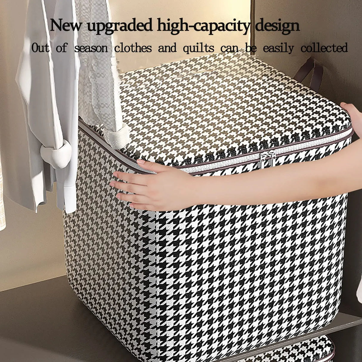 Large Capacity Folding Stackable Storage Boxes With Handles