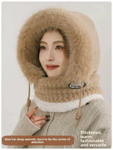 Winter Plush Warm Thick Hood with Scarf