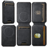 Leather Magnetic Wallet With Card Holder For iPhone 16 Pro Max 15 14 13 12 11